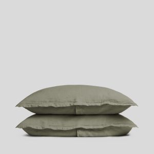 Linen Sham Set (Moss)