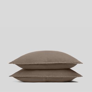 Linen Sham Set (Warm Grey)