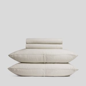 Linen Sheet Set - Bone F/Q