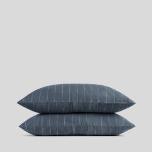 Linen Pillowcase Set (Dusk Stripe)