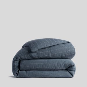 Linen Duvet Cover (Dusk Stripe)