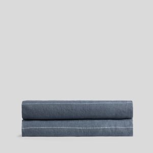 Linen Fitted Sheet (Dusk Stripe)