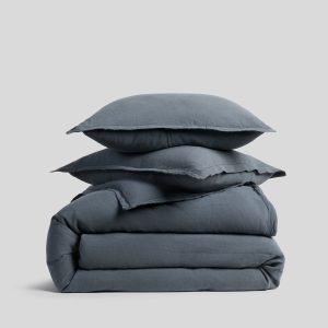 Linen Tencel Duvet Cover Set - Dusk F/Q