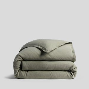 Linen Tencel Duvet Cover - FINAL SALE (Moss)