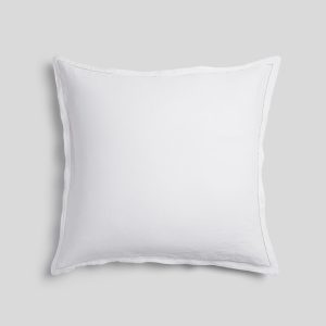 Linen Tencel Euro Sham (White)