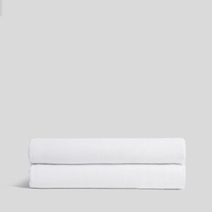 Linen Tencel Fitted Sheet (White)