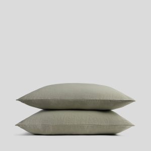 Linen Tencel Pillowcase Set - FINAL SALE (Moss)