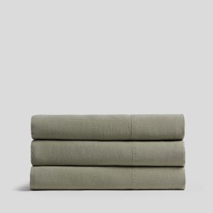 Linen Tencel Top Sheet - FINAL SALE (Moss)