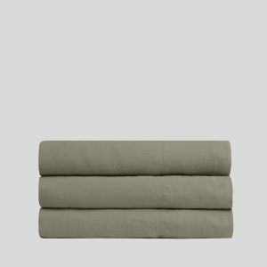 Linen Top Sheet - Moss