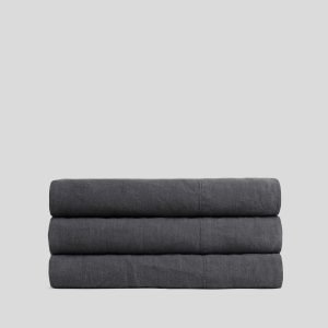 Linen Top Sheet - FINAL SALE (Coal)