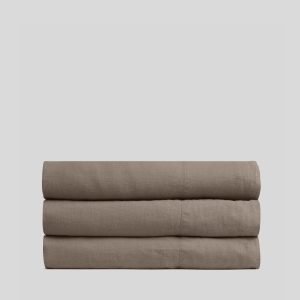 Linen Top Sheet (Warm Grey)