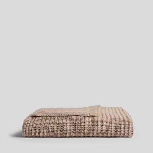 Marled Cotton Throw (Adobe)