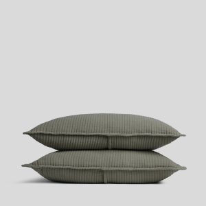 Matelasse Sham Set (Moss)