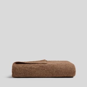 Natural Alpaca Throw - FINAL SALE (Tobacco)