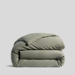 Organic Cloud Cotton Duvet Cover (Moss)