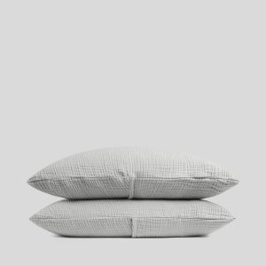 Organic Cloud Cotton Sham Set - FINAL SALE (Smoke)