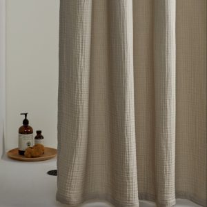 Organic Cloud Cotton Shower Curtain - FINAL SALE (Bone)