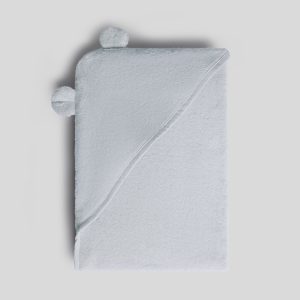 Organic Hooded Baby Towel with Ears (Sky)