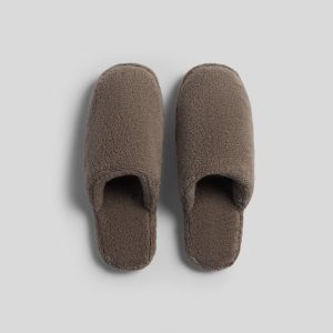 Classic Plush Slippers (Warm Grey)