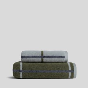 Organic Plush Towels (Thyme Windowpane)