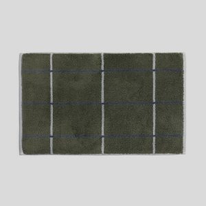 Organic Plush Tub Mat (Thyme Windowpane)