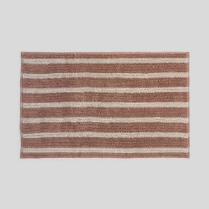 Organic Resort Stripe Tub Mat (Adobe with Butter)