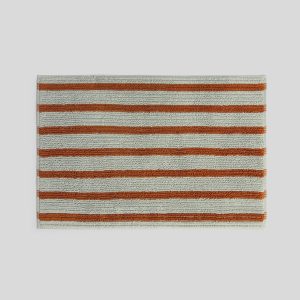 Organic Resort Stripe Tub Mat (Sage with Russet)
