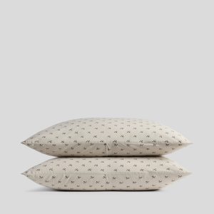 Overdyed Vintage Print Pillowcase Set (Bone)