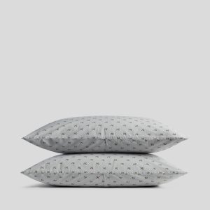 Overdyed Vintage Print Pillowcase Set (Sky)
