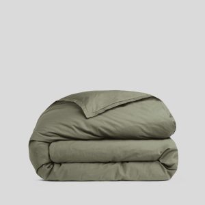 Percale Duvet Cover (Moss)