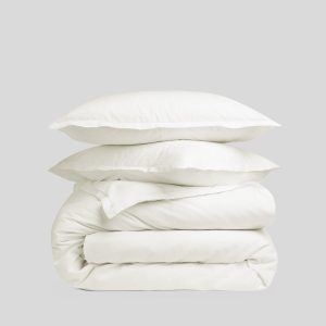 Percale Duvet Cover Set - Cream K/CK
