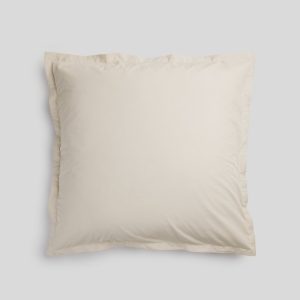 Percale Euro Sham (Bone)