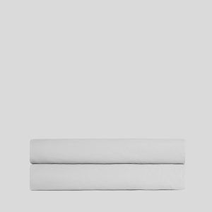 Percale Fitted Sheet - FINAL SALE (Light Grey)