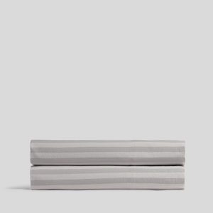 Percale Fitted Sheet (Pebble Stripe)