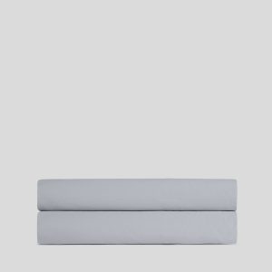 Percale Fitted Sheet (Sky)