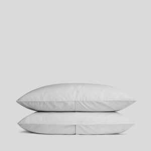 Percale Pillowcase Set - FINAL SALE (Light Grey)