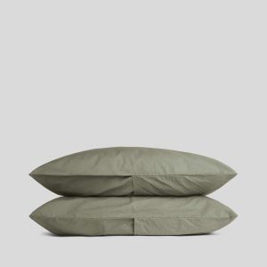 Percale Pillowcase Set (Moss)