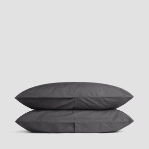 Percale Pillowcase Set - FINAL SALE (Slate)