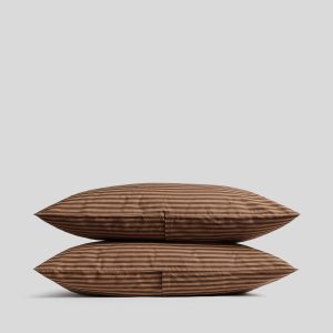 Percale Pillowcase Set (Adobe Stripe)