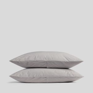 Percale Pillowcase Set (Pebble Stripe)