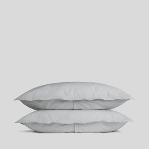 Percale Sham Set - FINAL SALE (Light Grey)