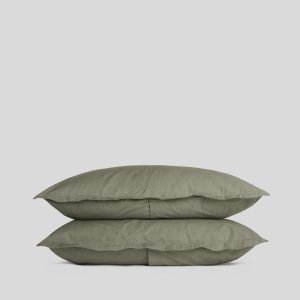 Percale Sham Set (Moss)