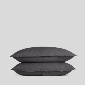 Percale Sham Set - FINAL SALE (Slate)