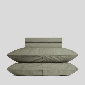 Percale Sheet Set - Moss F/Q