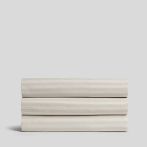 Percale Top Sheet (Bone Stripe)