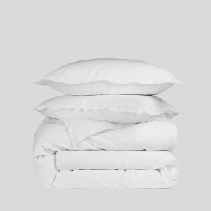 Sateen Duvet Cover Set - White K/CK