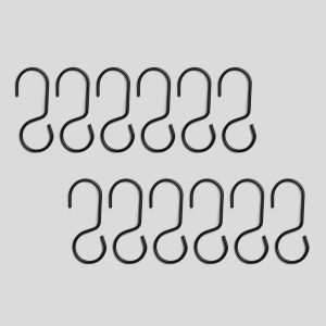Shower Curtain Hooks - FINAL SALE (Matte Black)