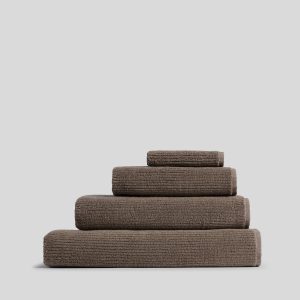 Soft Rib Towels (Warm Grey)