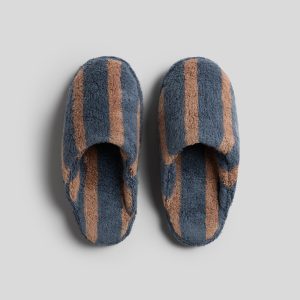 Terry Stripe Slippers - FINAL SALE (Dusk and Adobe)